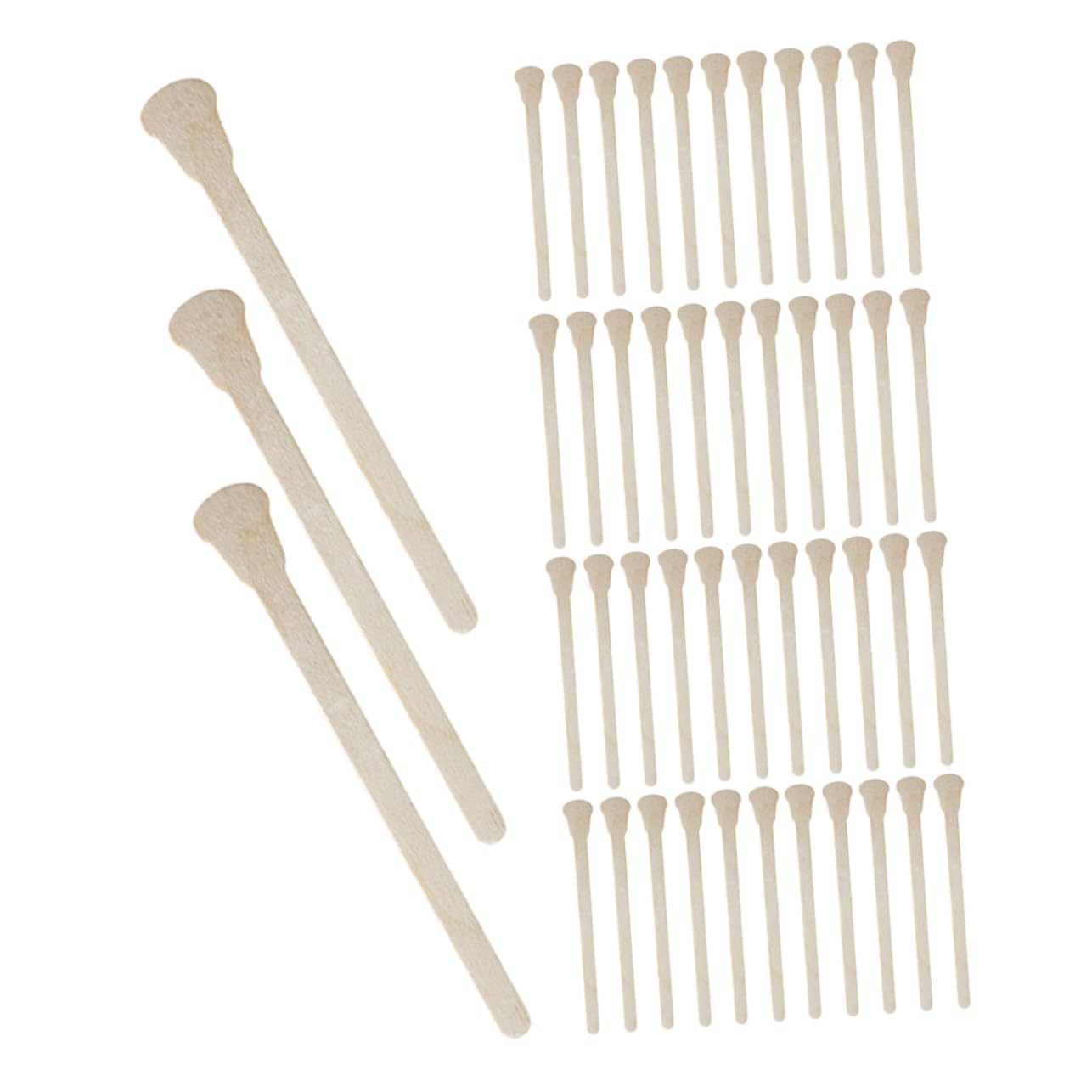 DEARMAMY 100Pcs Wooden Waxing Sticks Disposable Hair Removal Applicators for Eyebrow Lip Nose Waxing Durable Portable Craft Spat
