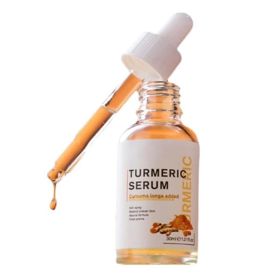 Detailr Turmeric Face Serum With Vitamin C & Hyaluronic Acid | For Glowing Skin & Even Tone | Dark Spot & Acne Mark Care | Hydra