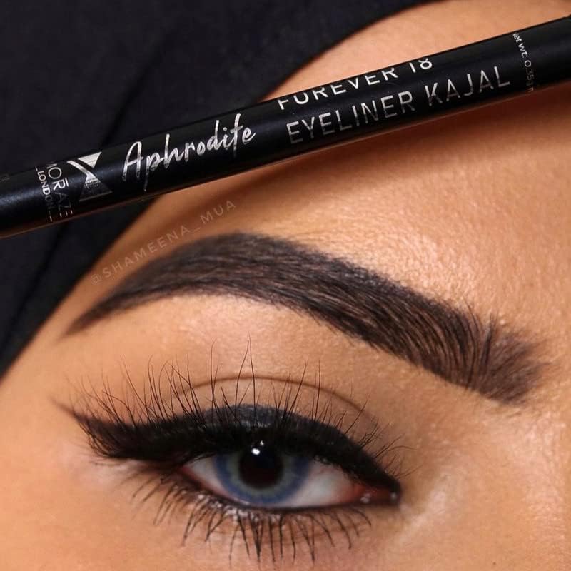 Moraze Aphrodite Intense Black Kajal, Kohl Liner In A Twist Up Pencil, Waterproof, Smudgeproof & Long Lasting Eye Makeup, 0.35G