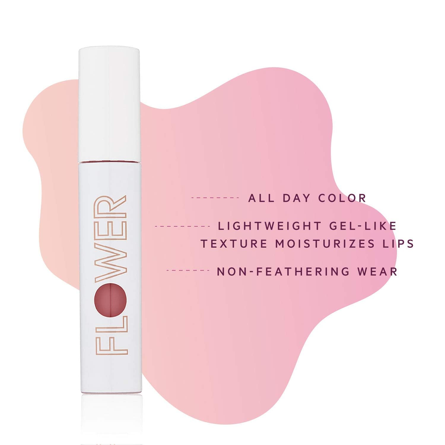 FLOWER BEAUTY Bitten Lip Stain - Hydrating Gel Formula, Long-Lasting Color - 0.16 Fl Oz - Play
