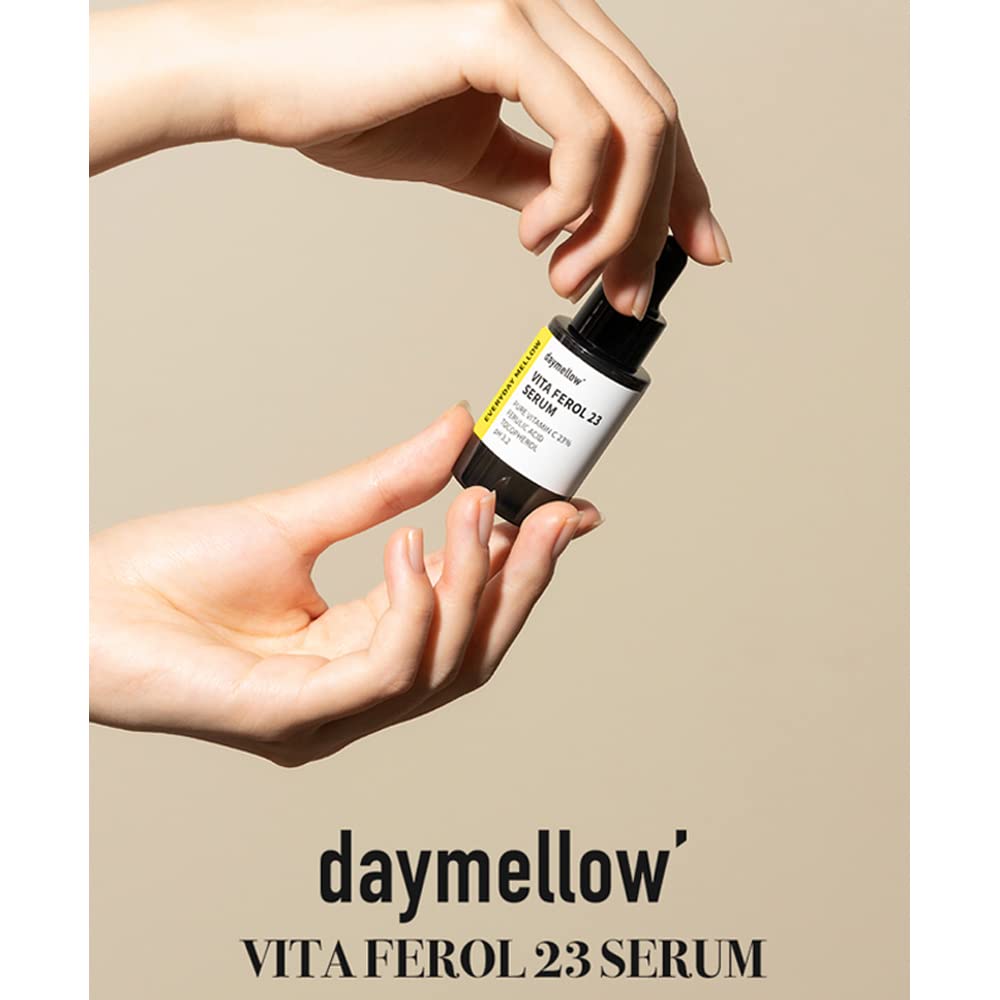 daymellow Vita Ferol 23 Serum 0.67fl.oz/20ml Face Moisturizer, Facial Serum, Vita Serum, Vitamin C 23%, Brightening, Hydrating S
