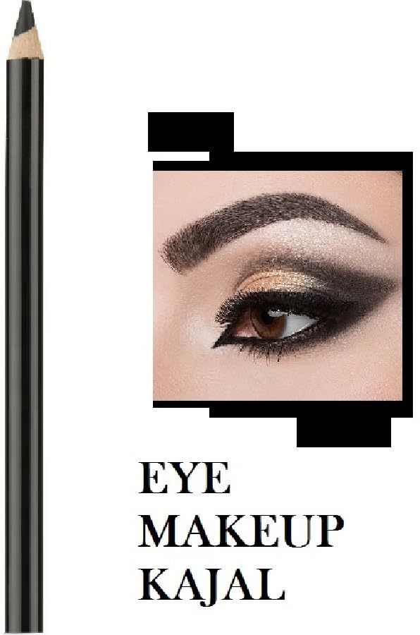 SemiMatte Finish, Waterproof Kajal Auto Eye Liner Pencil,Black,