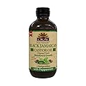 Okay Black Jamaican Castor Oil Original Dark With Peppermint 4Oz / 118Ml