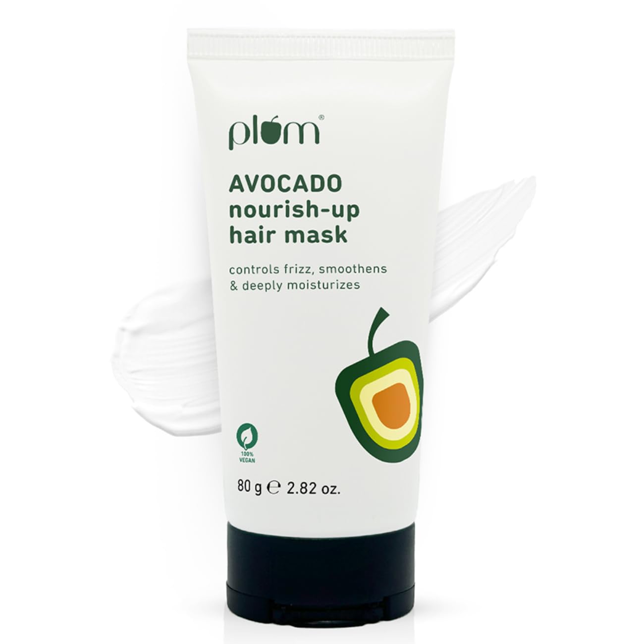 Plum Avocado Fresh Hair Mask For Dry And Frizzy Hair I With Argan Oil & Shea Butter | Hair Mask For Frizzy, Curly Hair I 80 Gm, 