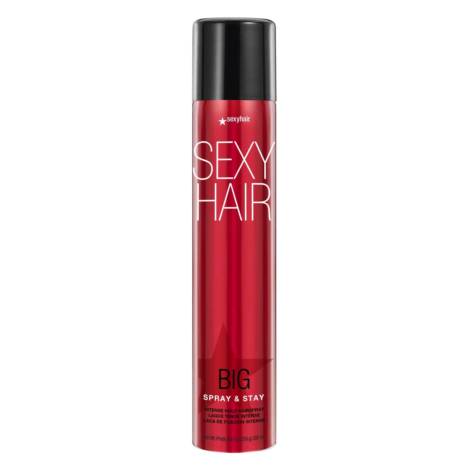 Sexyhair Big Spray & Stay Intense Hold Hairspray, 9 Oz | Extreme Hold And Shine | Up To 72 Hour Humidity Resistance | All Hair T