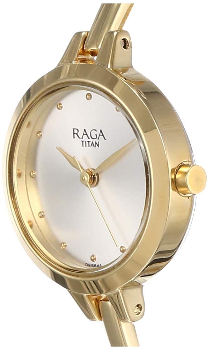 Titan Raga Metal, Leather Jewellery Design, Bracelet, Buckle Clasp, Quartz Glass, Water Resistant Analog Wrist Watch