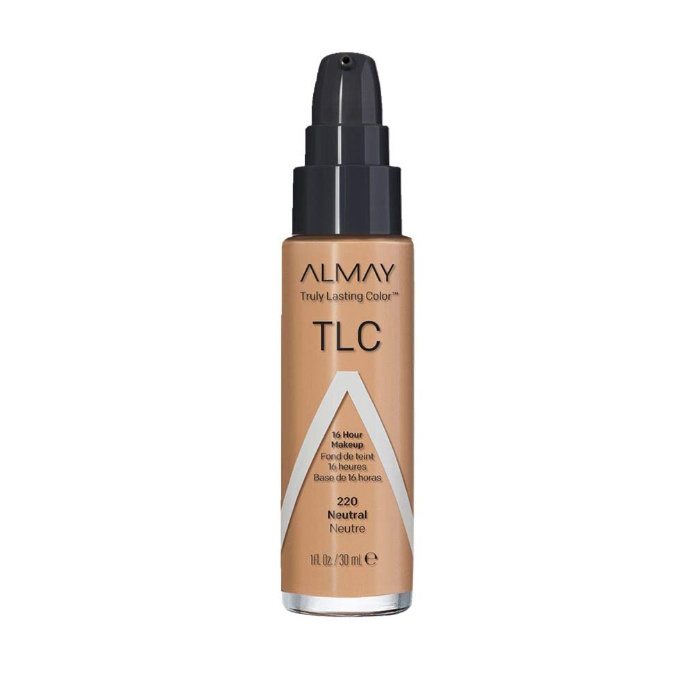 Almay Liquid Foundation, Truly Lasting Color, Long Wearing Natural Finish, Vitamin E and Lemon Extract, Hypoallergenic, Cruelty 