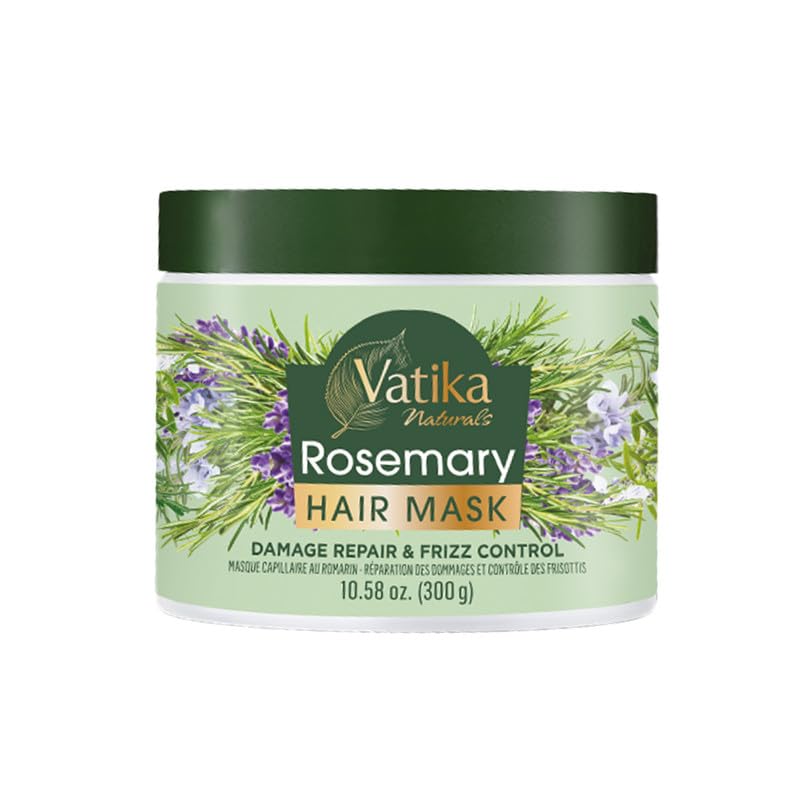Vatika Naturals Rosemary Hair Mask, 300 ml, Deep nourishment Hair Mask, Antidandruff hair mask, Promotes Hair Growth, Nourishes