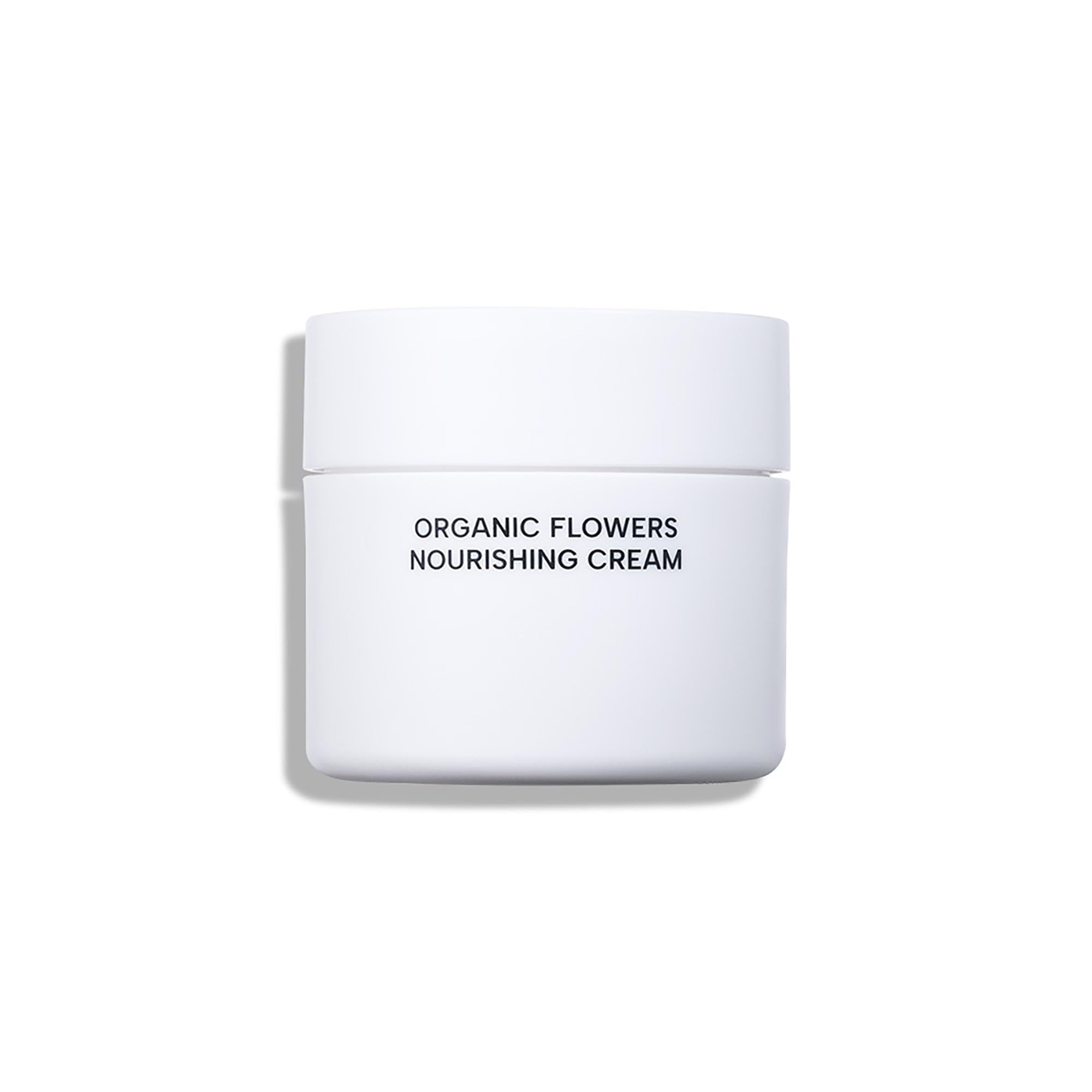 Whamisa Organic Flowers Nourishing Cream, 95.2% Organic, Waterless Formula, Fermented Postbiotic for Deep Hydration & Soothing, 
