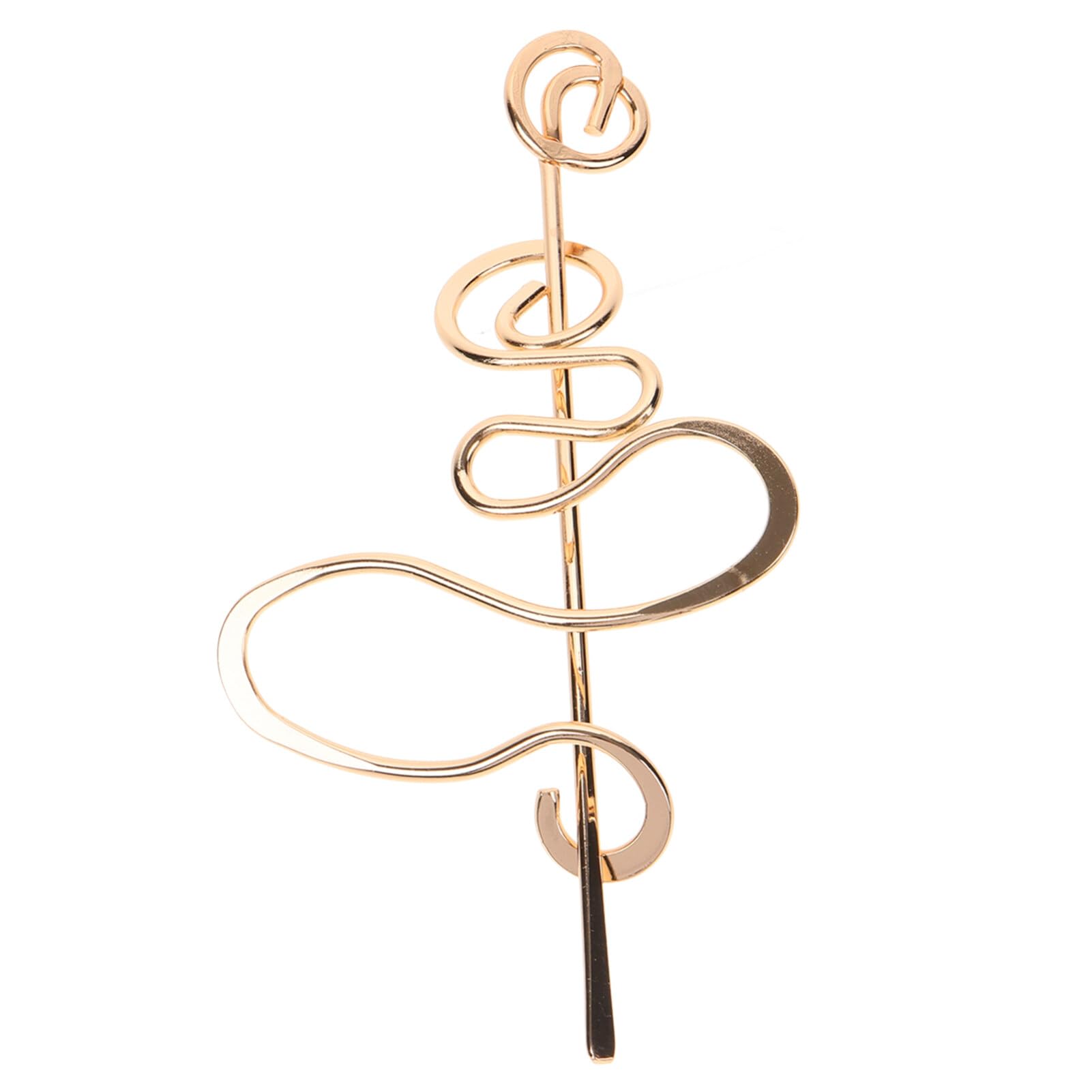 DEARMAMY Vintage Viking Hair Clip Gold Knot Hair Slide Barrette Long Hair Barrette Pin Metal Bun Holder Decorative Hair Accessor