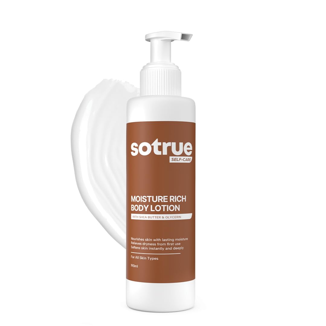 Sotrue Moisture Rich Body Lotion With Shea Butter, Cocoa Butter & Glycerin | Deep Nourishment & Long-Lasting Hydration For Dry T