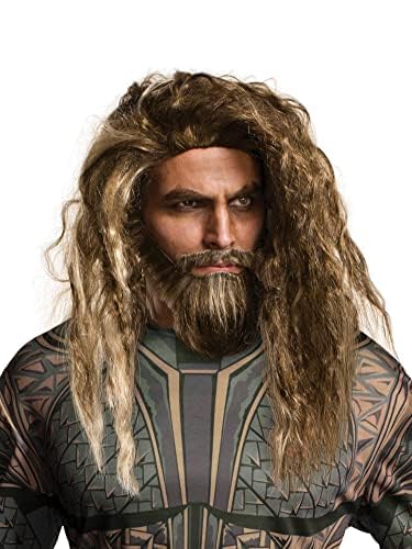 Rubie's mens Justice League Aquaman Beard and Costume Wig, As Shown, One Size US