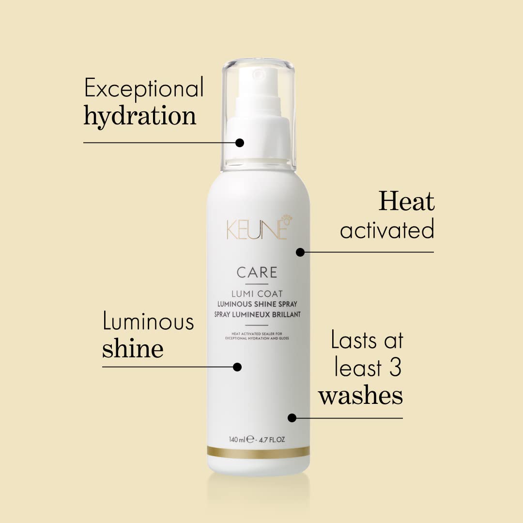 KEUNE Care Lumi Coat Luminous Shine Spray - An Innovative Moisture-Repellent Anti-Frizz Smoothing Spray that Lasts for Days and