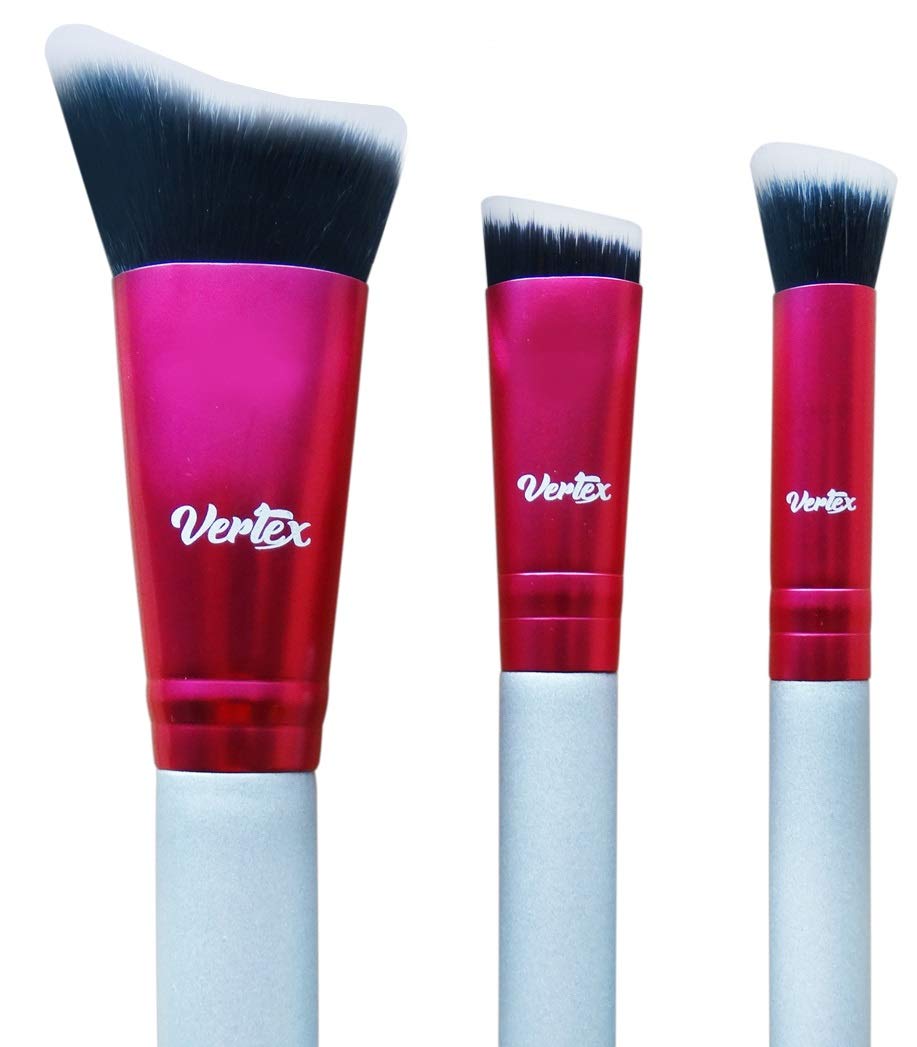 Nose Contour Brush Contouring Makeup Brush Set - Sculpting Blending Real Brush Hair Angled Blush Techniques Dramatic Cheekbones