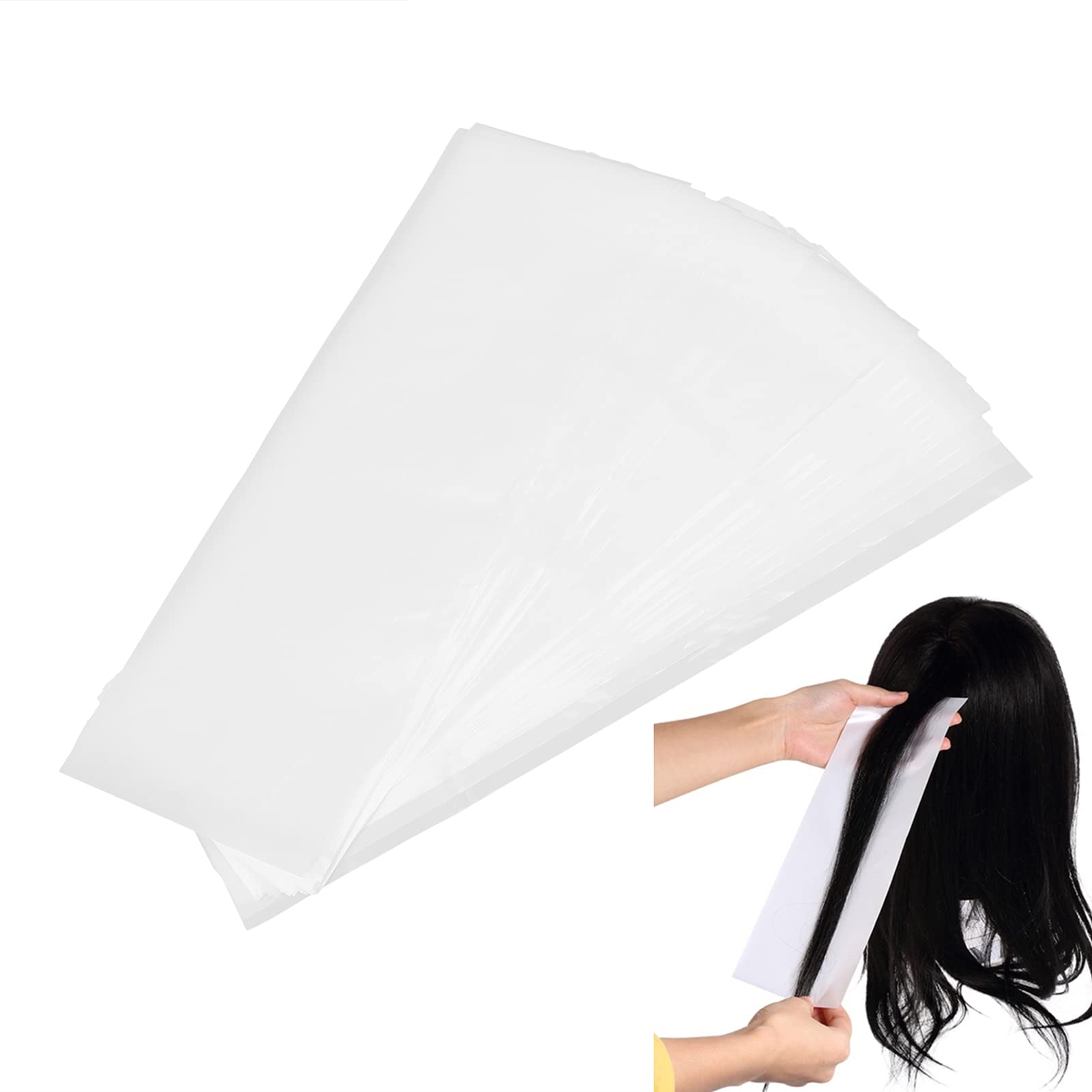 100Pcs Hair Coloring Plastic Paper Meche Strips Professional Hair Coloring Sheet Hair Highlighting Strips Reusable Perming Dyein