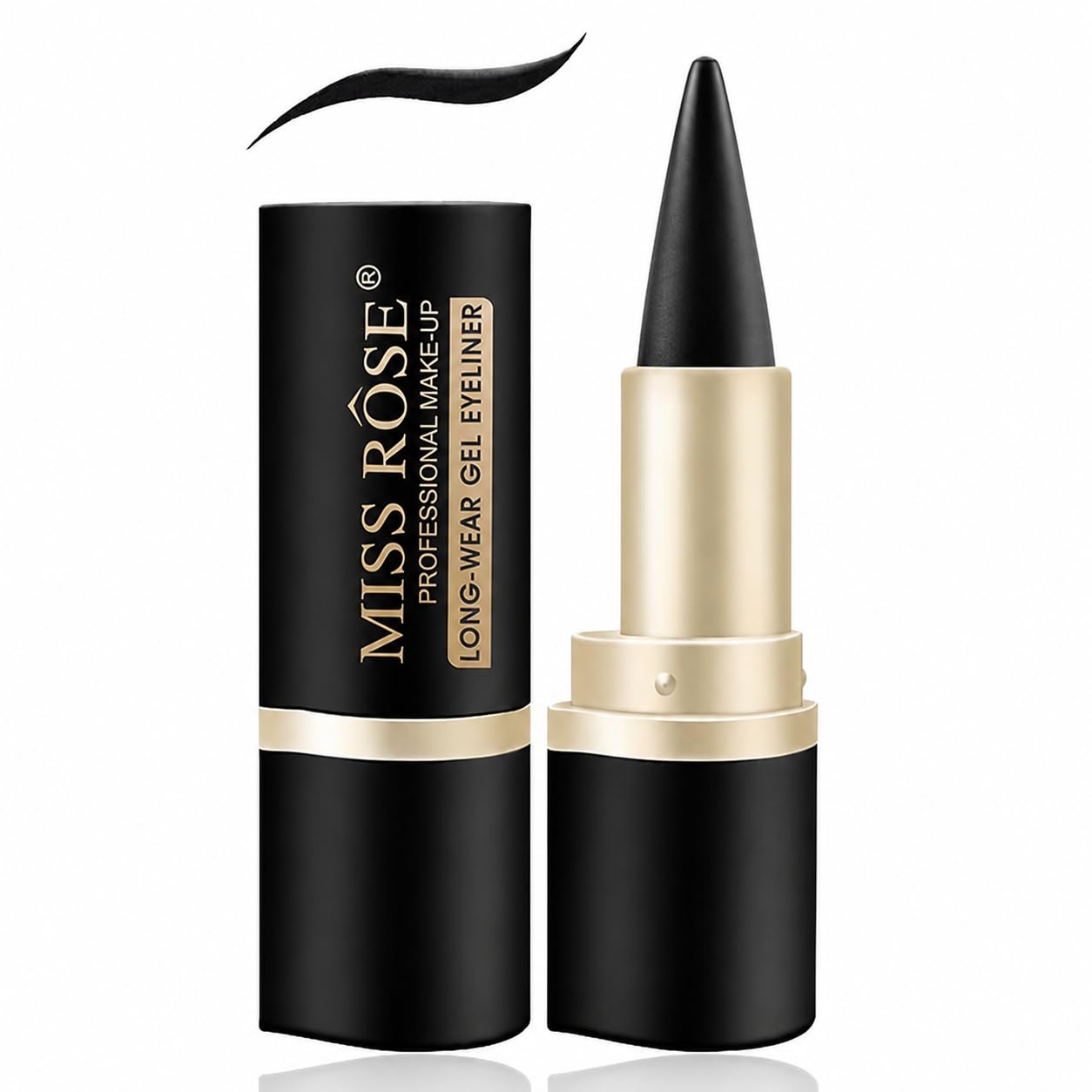 Muej Black Gel Cream Eyeliner, Pencil Eyeliner & Kajal, Tool Smudge Proof And Waterproof Matte Quick Dry Black EyeLiner Pencil 