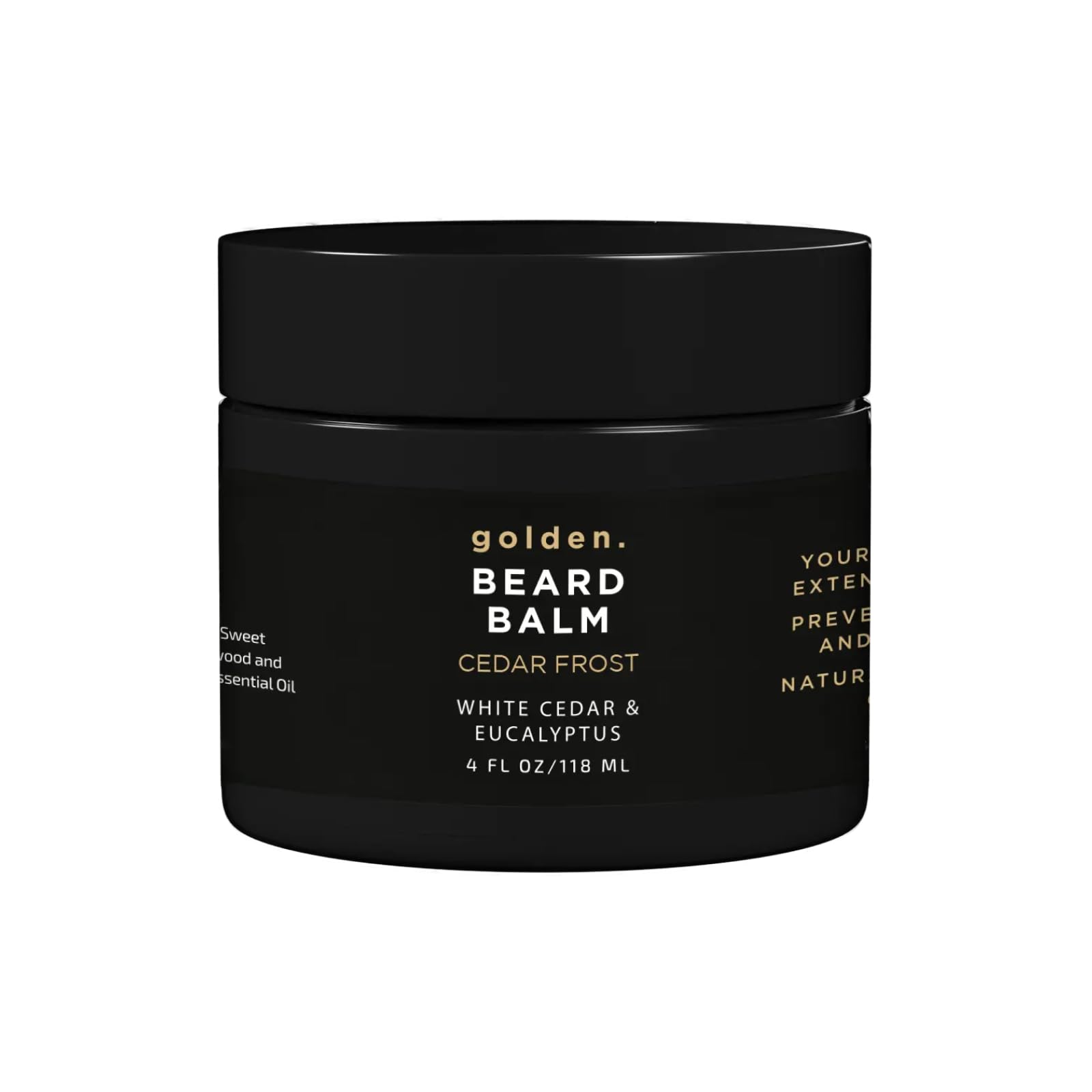 Golden Grooming Beard Balm | Unique Masculine Scent | Shea Butter for Beard Growth | Tames, Moisturizes & Styles - Cedar Frost, 