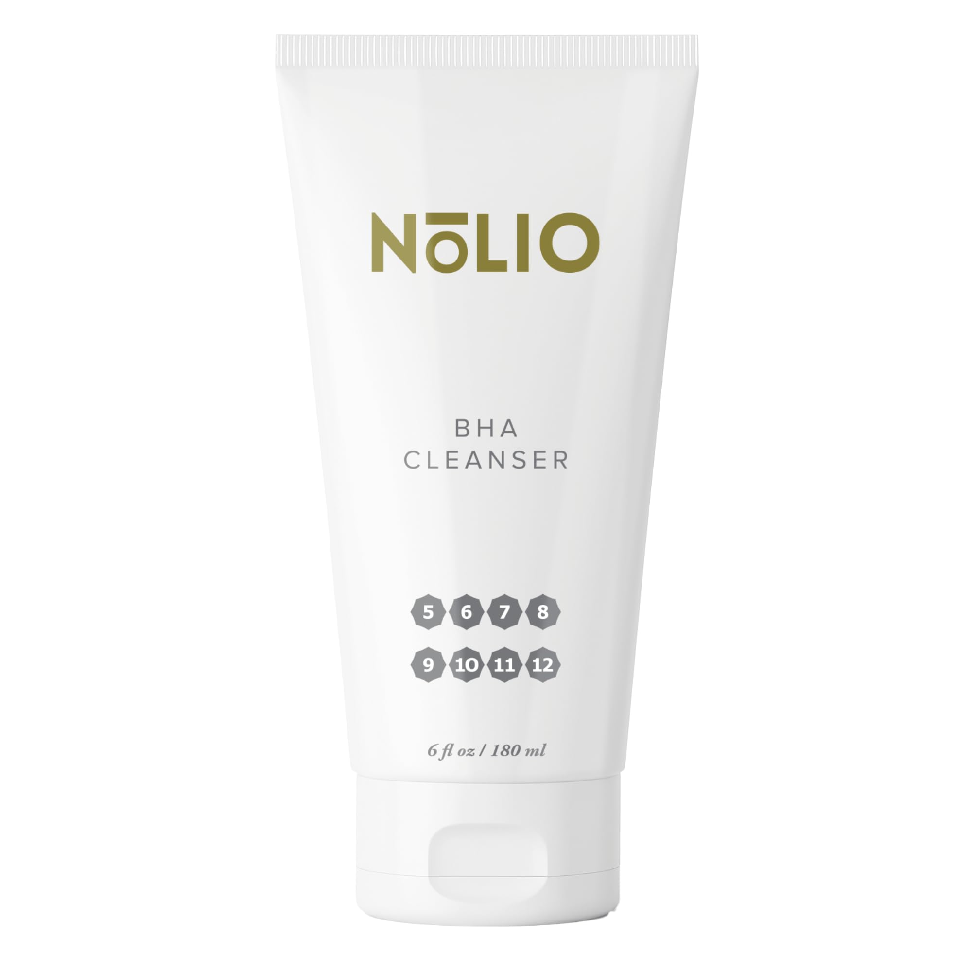 NOLIO BHA Cleanser  Salicylic Acid & Glycolic Acid Face Wash for Acne & Oily Skin  Exfoliating Daily Cleanser  Gently Removes