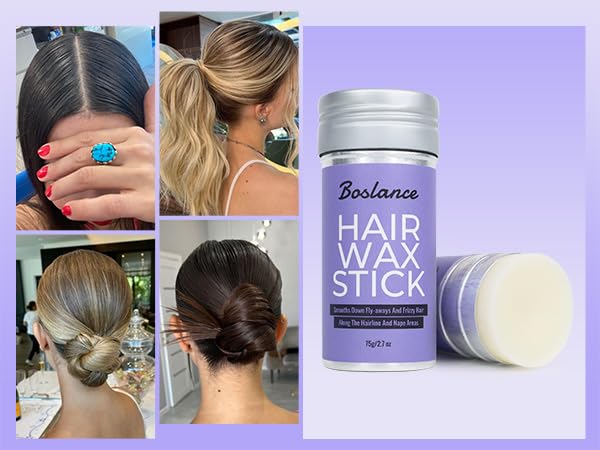 Boslance Hair Wax Stick - Strong Hold, Matte Finish, 2.7 oz, All Hair Types, Travel-Friendly, Natural Ingredients