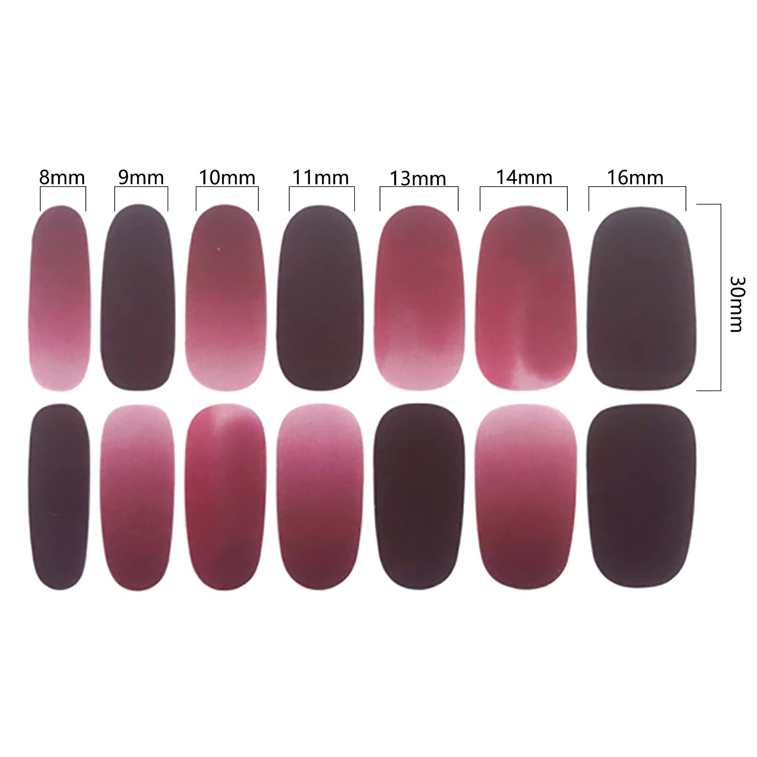 Wokoto 16 Sheets Gradient Nail Polish Strips Stickers For Women Nail Wraps Stickers For Nails Press On Nail Polish Wraps Marble