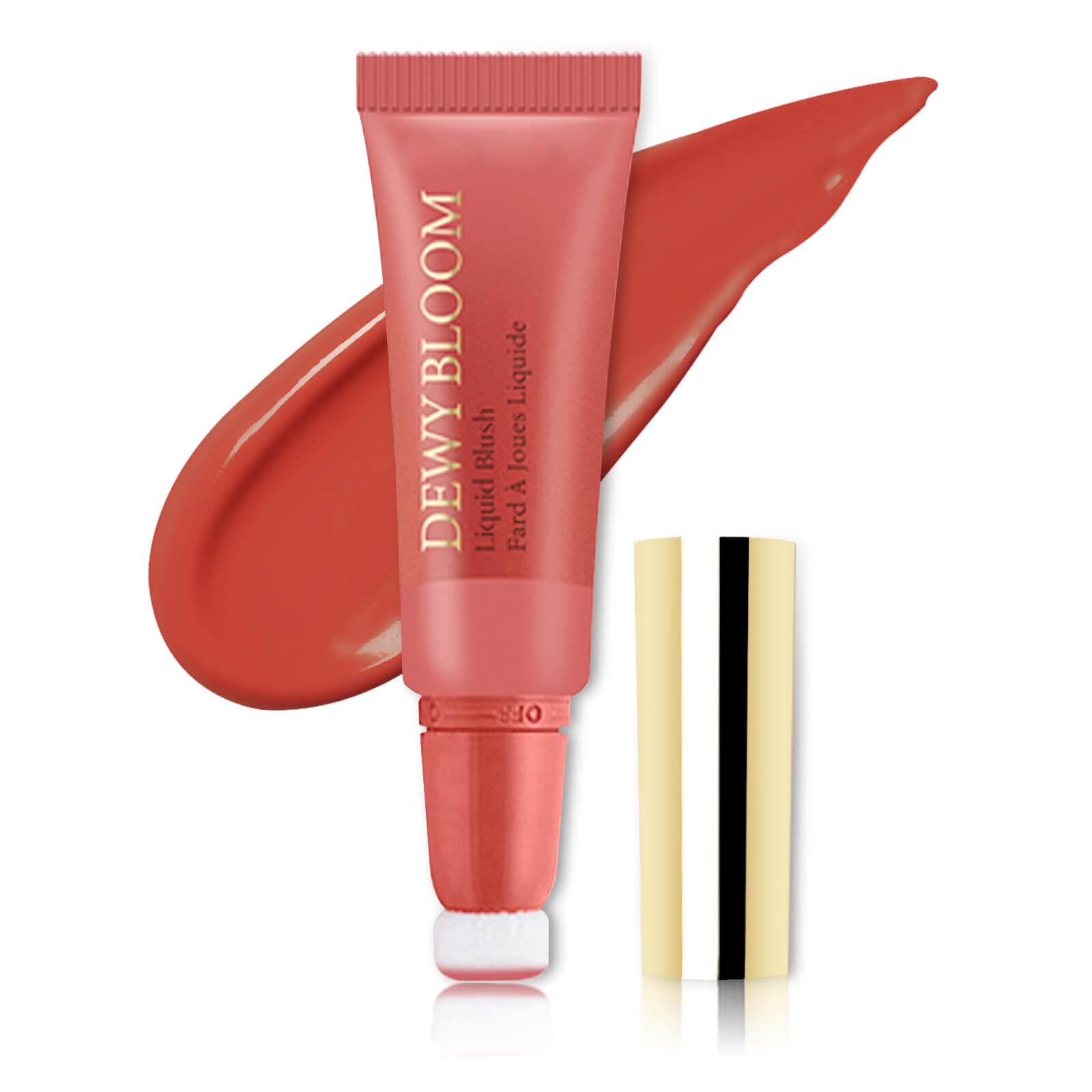 Paminify Blush Beauty Wand,Matte Face Blush Contour Wand With Cushion Applicator,Smooth Creamy Liquid Blush Wand,Blendable Blush