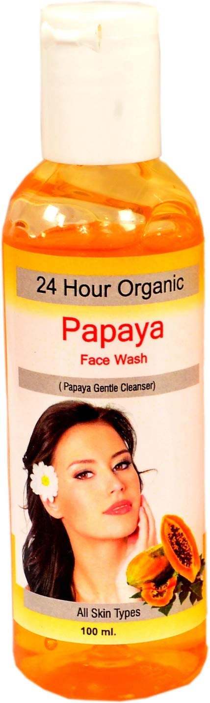 24 Hours Organic Papaya Face Wash Nourishment & Moisturization  Whitening & Fairness  AntiAgeing  Tan Removal  100 Ml