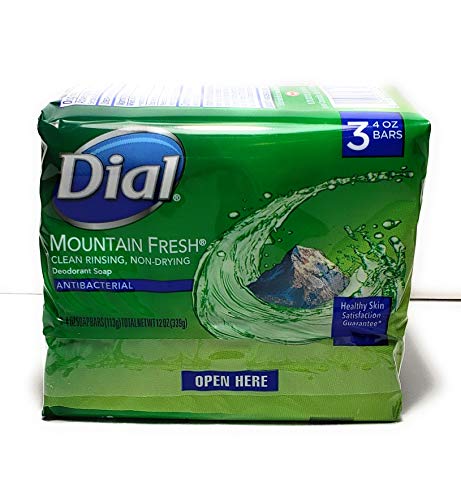 Dial Mountain Fresh Antibacterial Deodorant Soap 3 x 4 oz