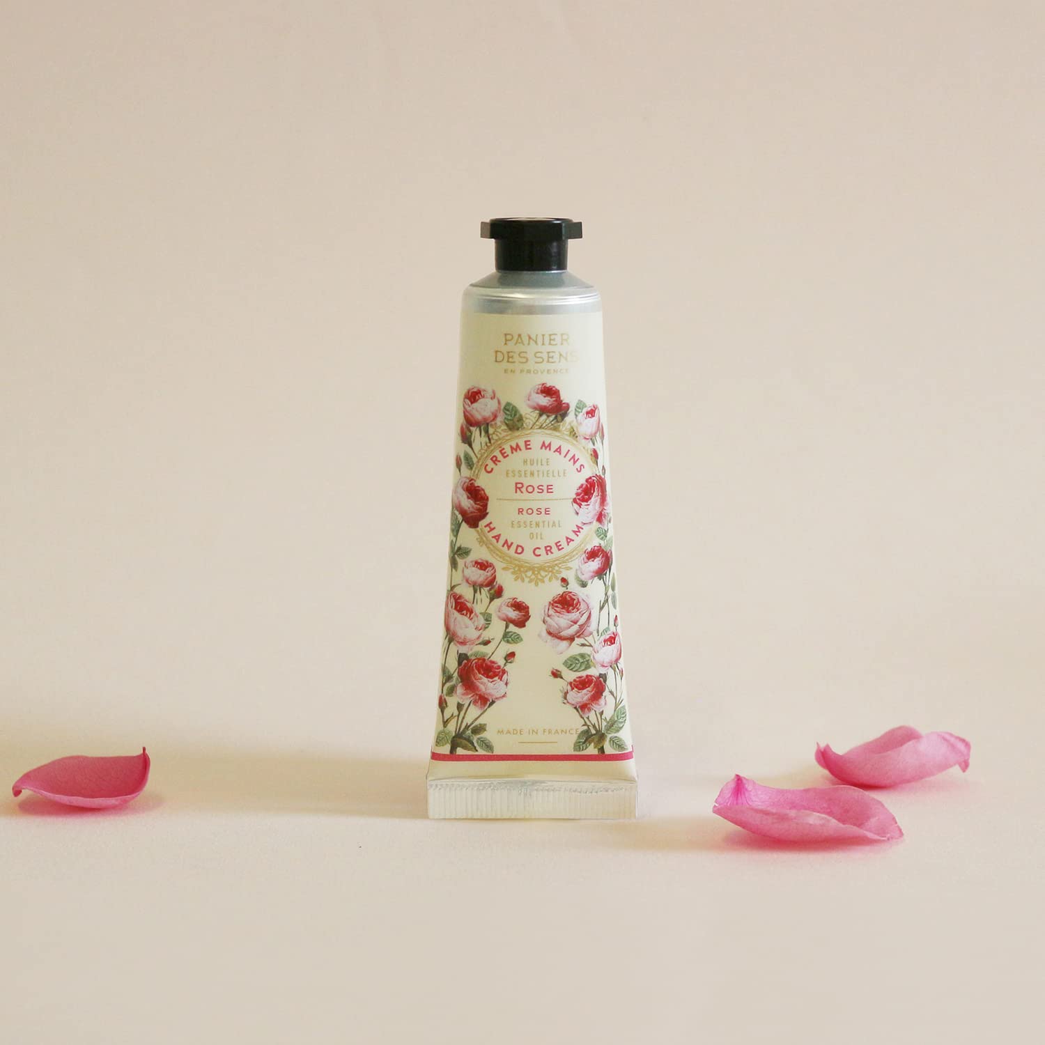 Panier des Sens - Hand Cream for Dry Cracked Hands and Skin - Rose Mini Hand Lotion, Moisturizer, Mask - With Shea Butter and Ol
