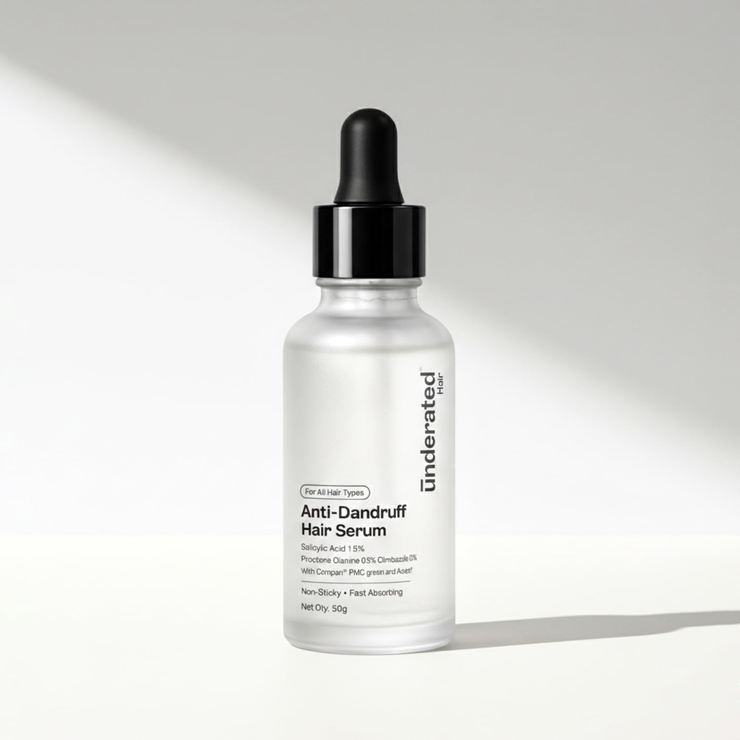 Underated AntiDandruff Hair Serum With 1.5% Salicylic Acid, Climbazole & Piroctone Olamine | Scalp Exfoliator & Hair Fall Contr