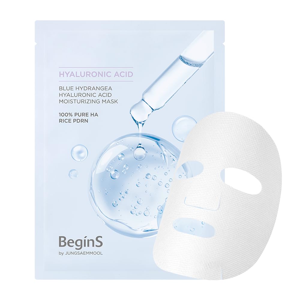 BeginS Hyaluronic Acid Moisturizing Face Mask | Korean Skincare (5P)