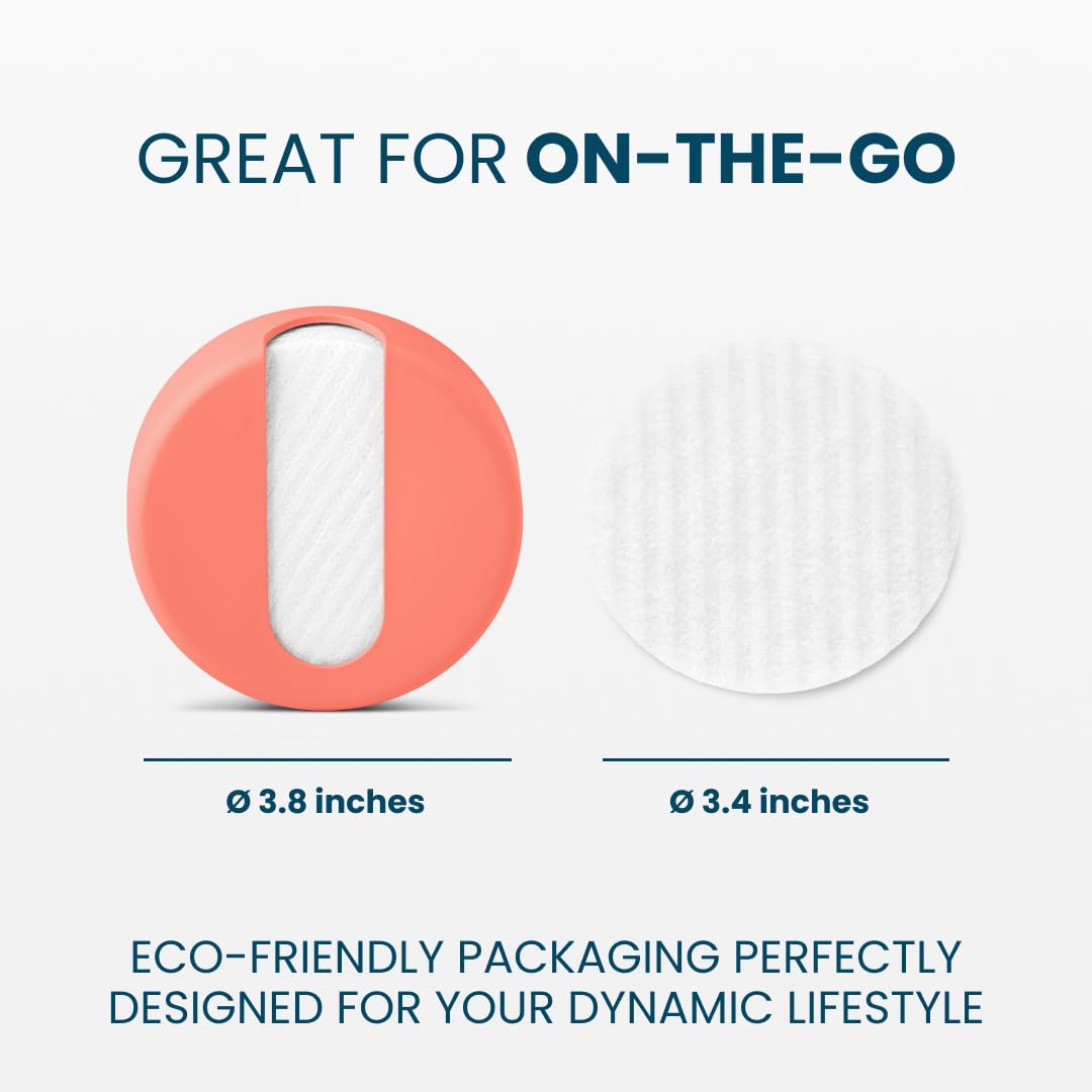 Lastround Large Reusable Cotton Rounds By Lastobject - 7 Cotton Pads Equivalent Of 1750 Common Makeup Remover Pads Eco Friendly