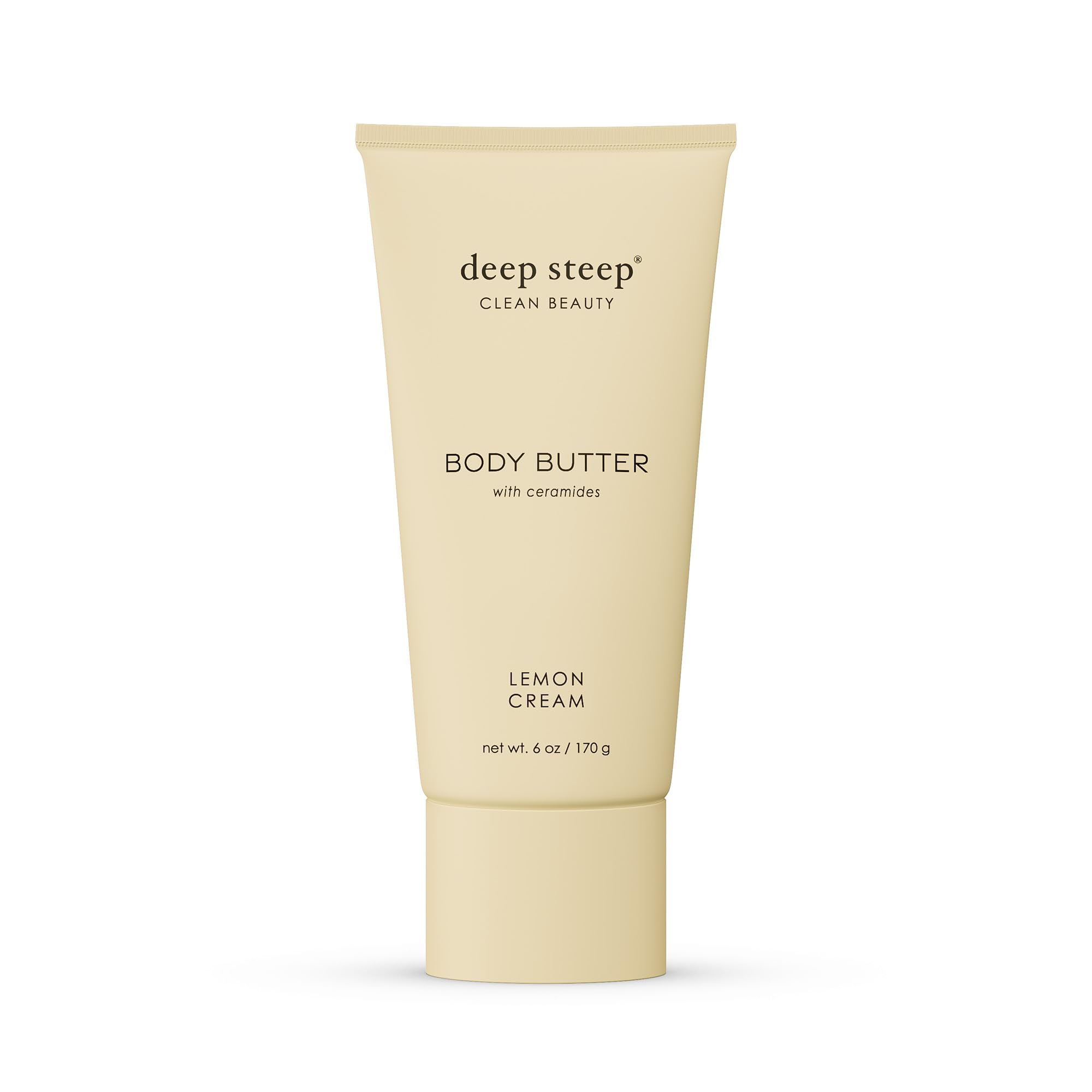 Deep Steep Body Butter with Ceramides for Intense Moisture 6oz (6 Ounces (Pack of 1), Lemon Cream)