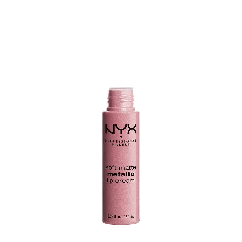 Nyx Professional Makeup Soft Matte Metallic Lip Cream, Liquid Lipstick - Milan (Dark Pink-Brown)