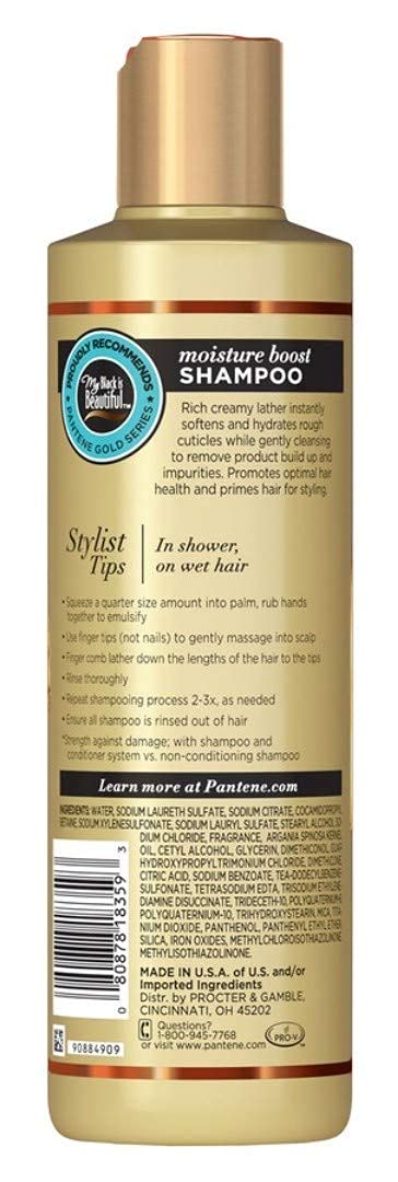 Pantene Gold Series Shampoo Moisture Boost 9.1 Ounce (Pack of 2)
