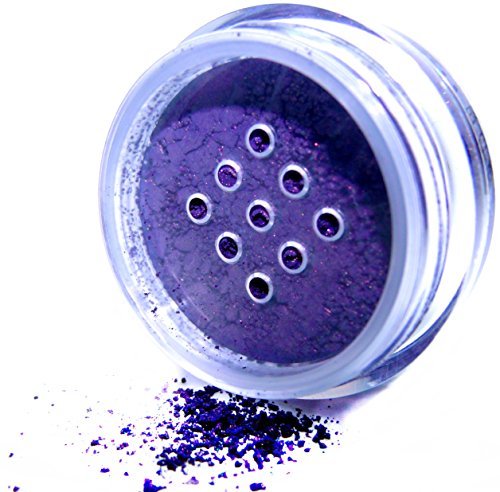 Pure Ziva Beautiful Deep Eggplant Purple Blue Single Loose Powder Eyeshadow Powder Pigment; Talc, Paraben & Cruelty Free