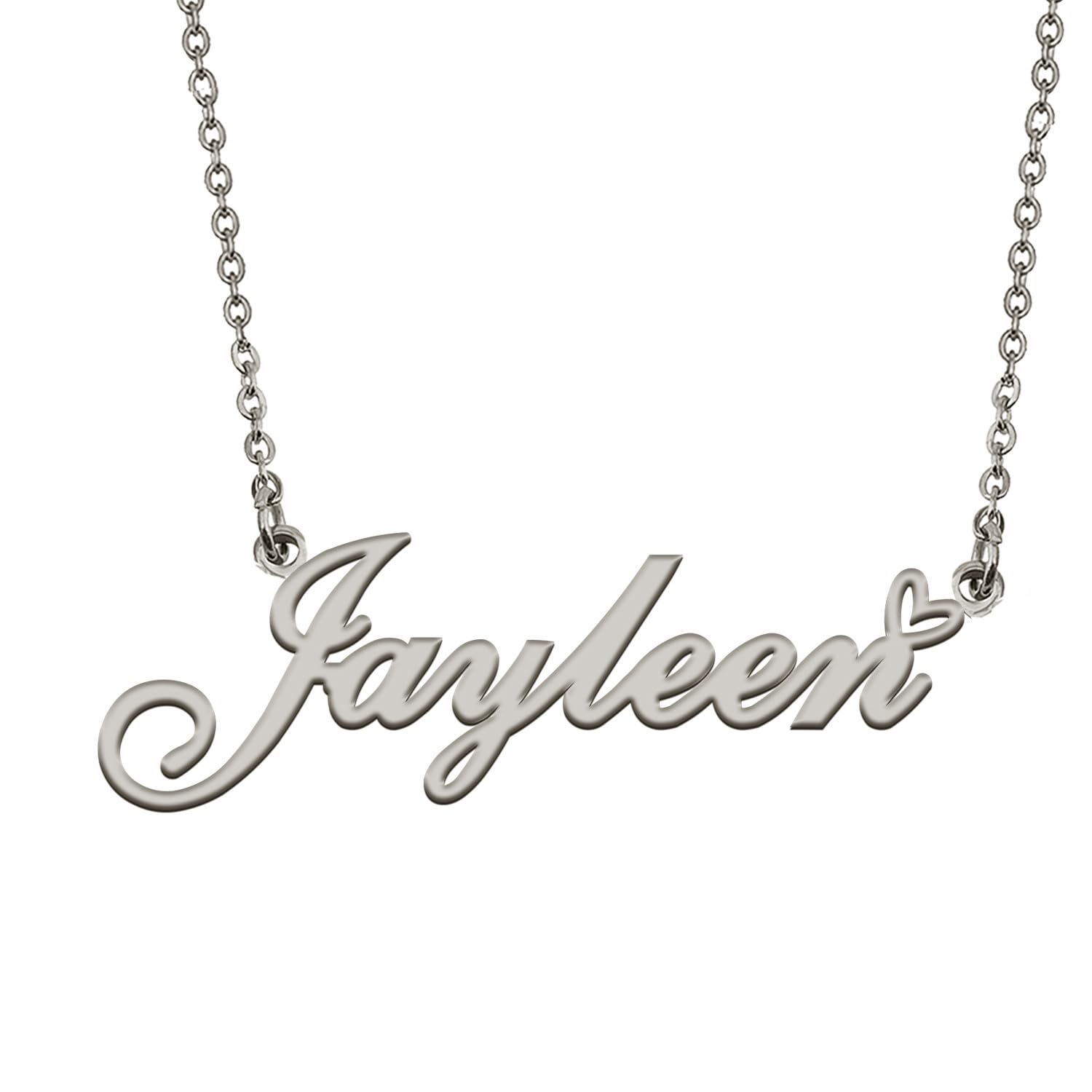 HUAN XUN Silver Pendant Name Necklace Customized Personalized Jewelry Gifts for My Best Friend Jayleen Birthday Gift