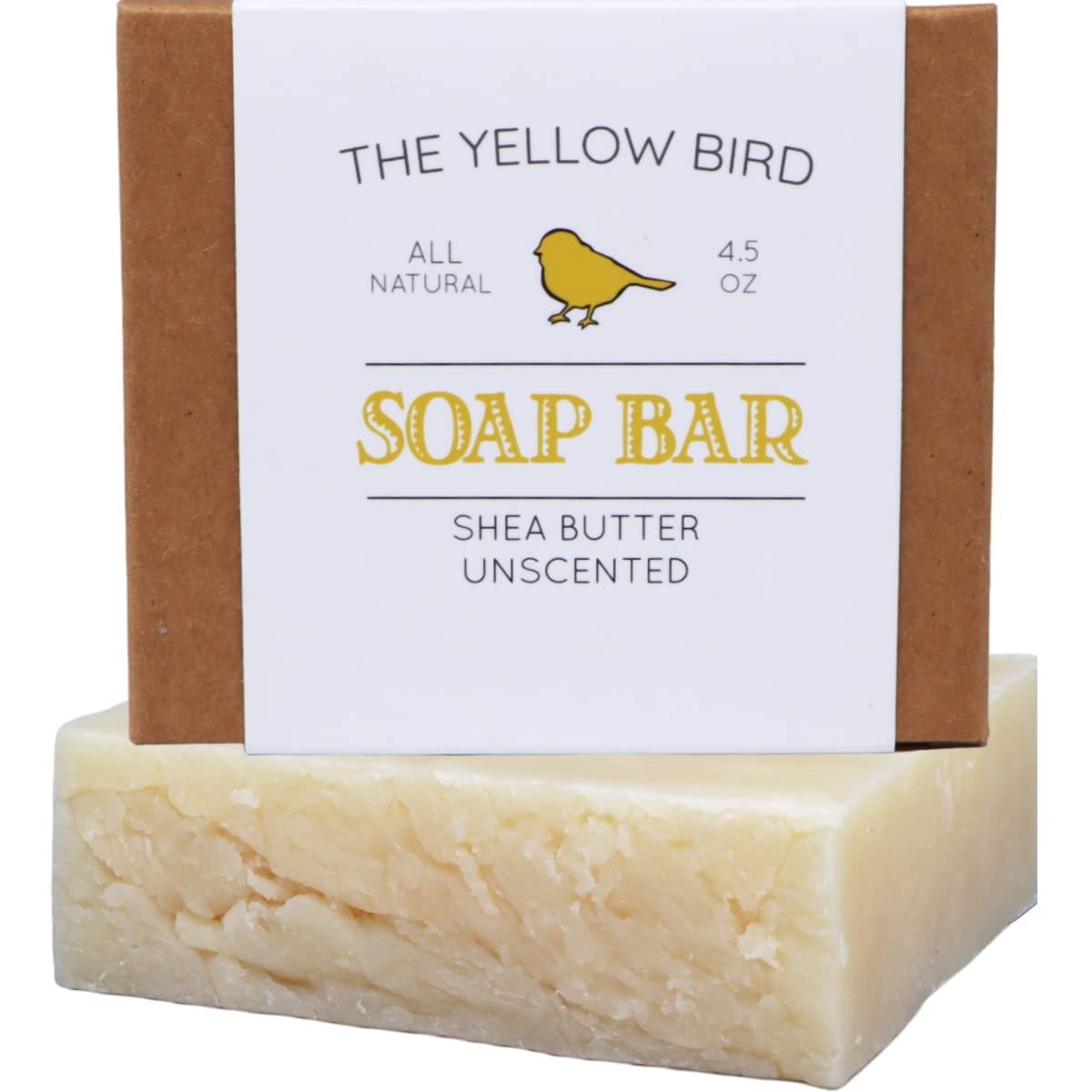 The Yellow Bird Unscented Soap Bar For Sensitive Skin. Handmade Face Soap that's Fragrance Free and Hypoallergenic. Natural, Veg