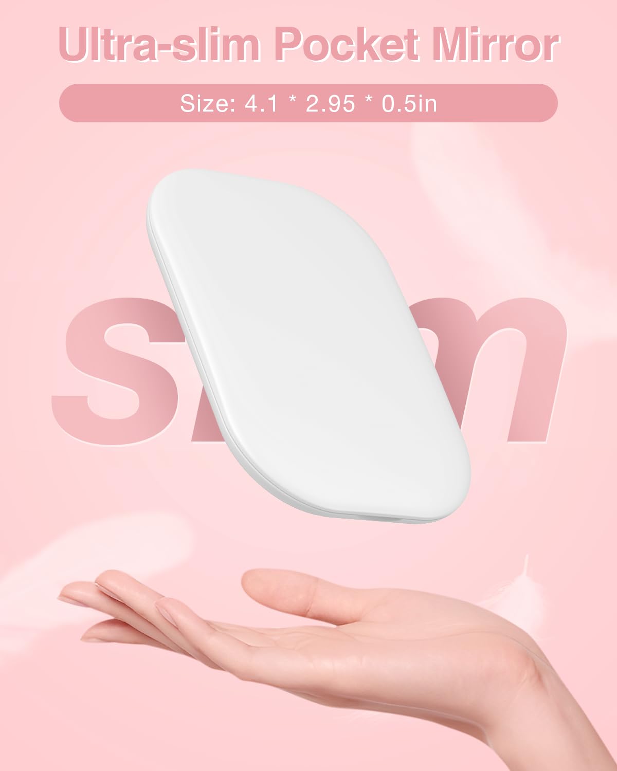 Gospire Ultra-Slim Lighted Travel Makeup Mirror With Lights And Magnification, Rechargeable 3X Magnifying Mirror With 3 Light Co