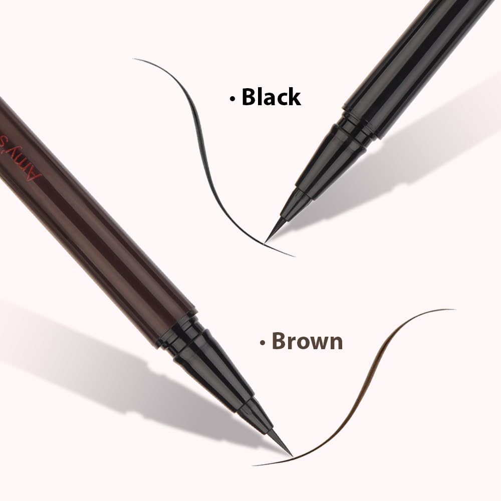 Amy'S Diary Waterproof Black Liquid Eyeliner Pen Professional Makeup Liquid Eye Liner Pencil Long Lasting And Smudge Proof Eye M