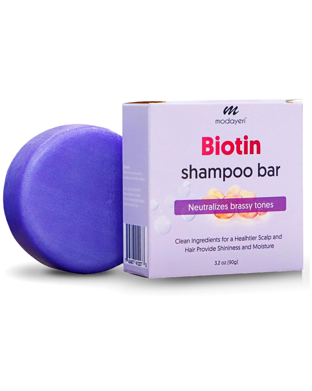 Biotin-Infused Purple Shampoo Bar for Blonde Hair - Natural Toning, Brightening and Strengthening Shampoo Blonde, Lightened & Gr