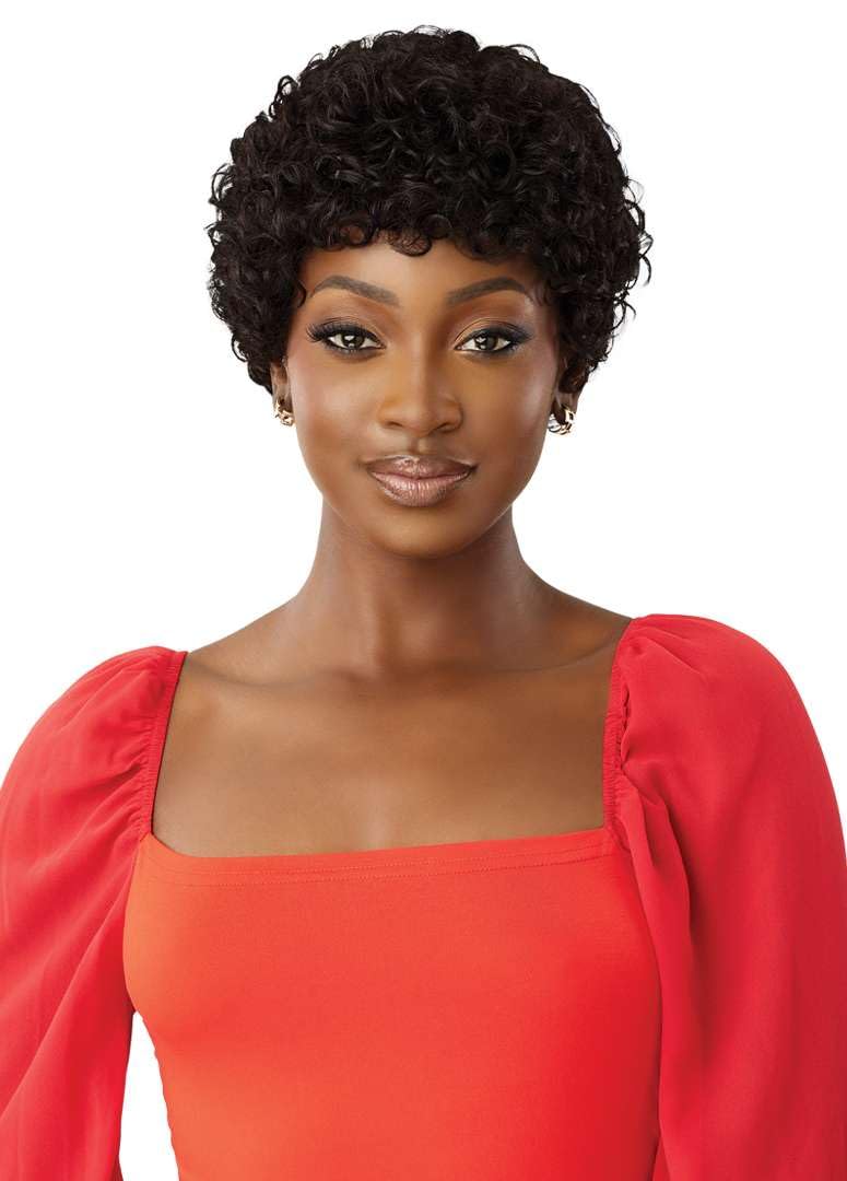 Outre Fab & Fly Full Cap Wig - Human Hair - Bernice (NATURAL BROWN)