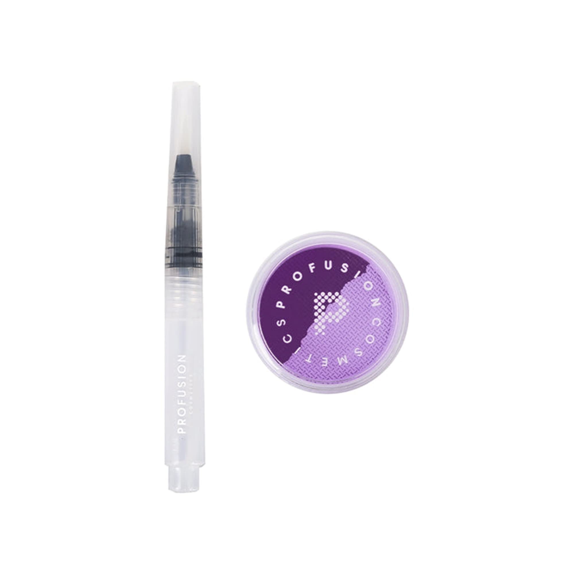 Profusion Cosmetics Water Activated Liner Duo- Two-Tone Liners Included Refillable Water Brush (Taro)