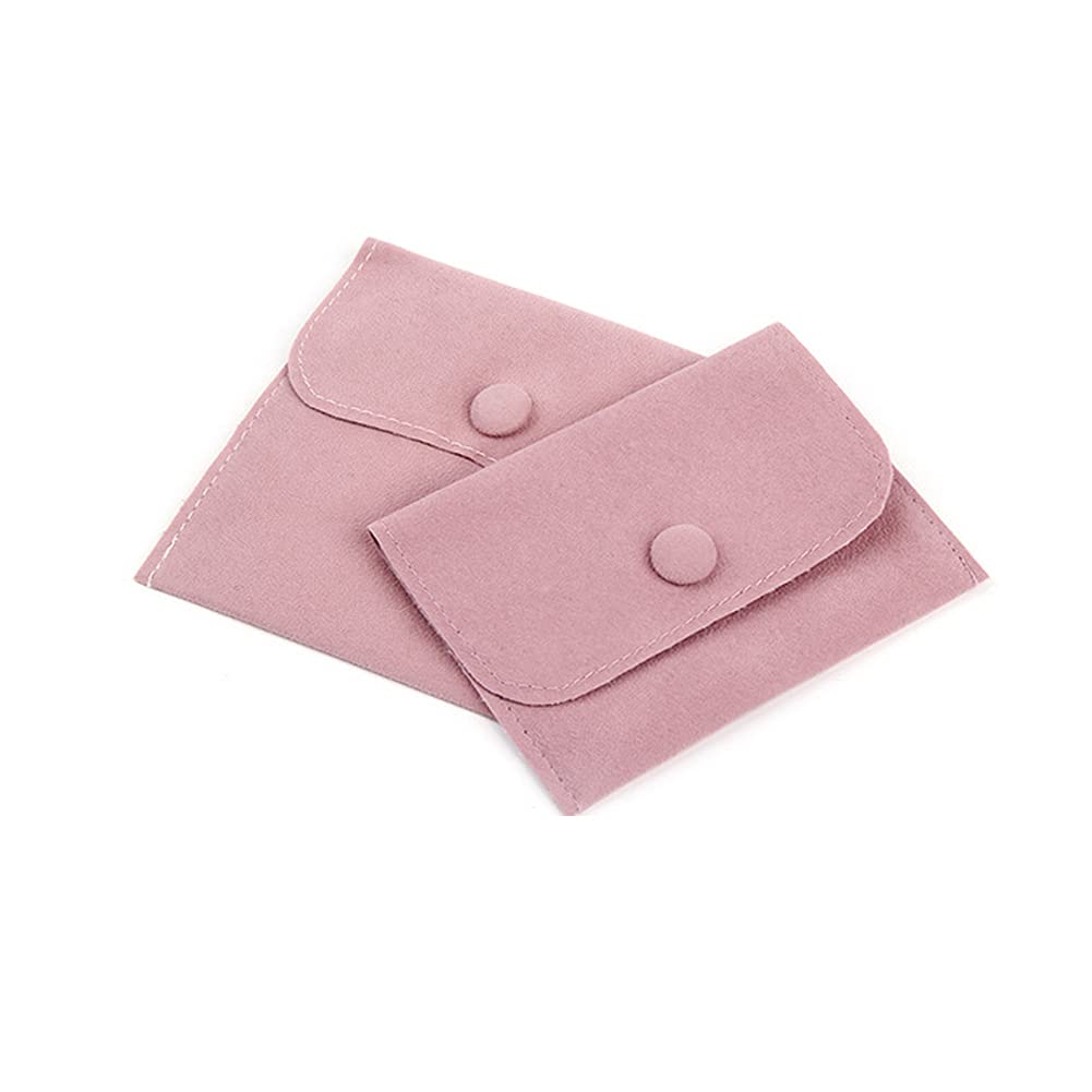 SUKPSY 6 Pcs Velvet Jewelry Storage Bags with Snap Button Jewelry Gift Packaging Bags Purse Jewelry Pouches for Rings, Bracelets