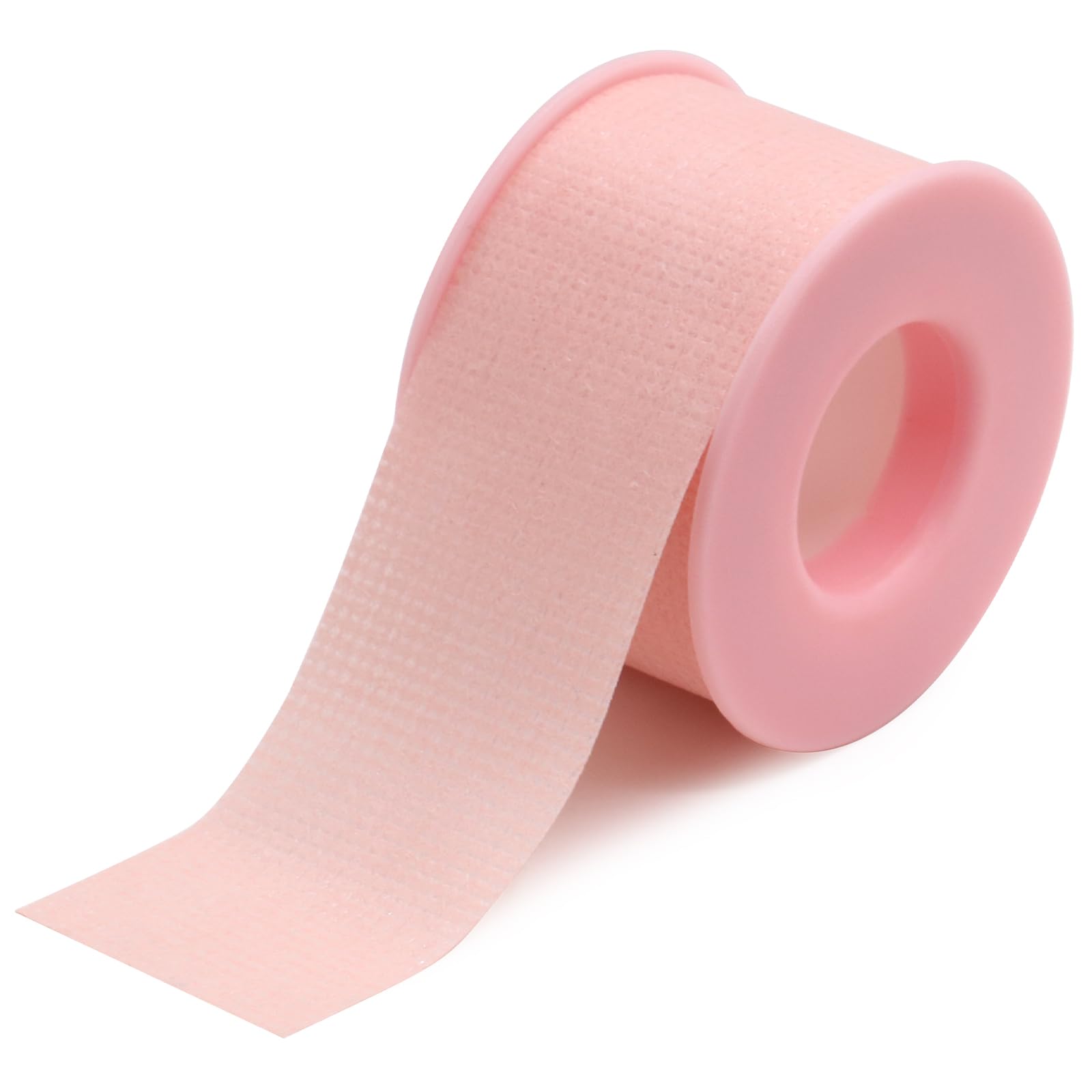 Miuffue Lash Tape, Sticky Silicone Adhesive Pain-Free Removal Eyelash Tape, Pink Sensitive Breathable Lash Tech Supplies, Medica