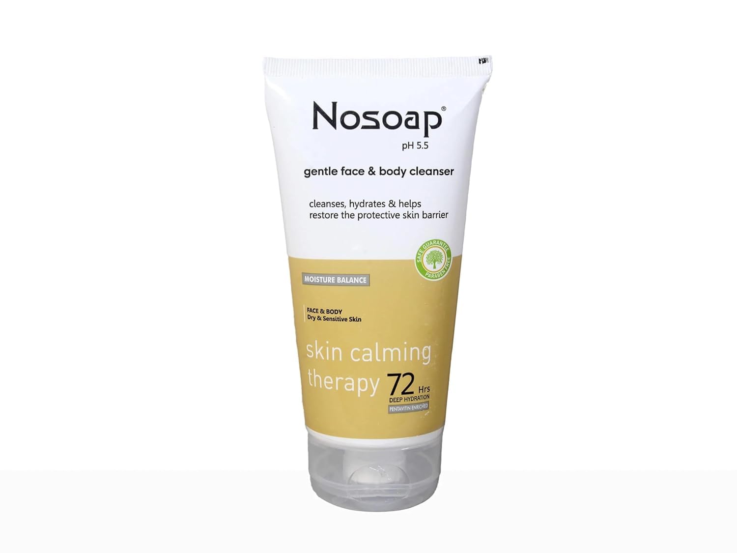 Nosoap Ph 5.5 Gentle Face & Body Cleanser Moisture Balance For Dry & Sensitive Skin And ParabenFree,125 Ml