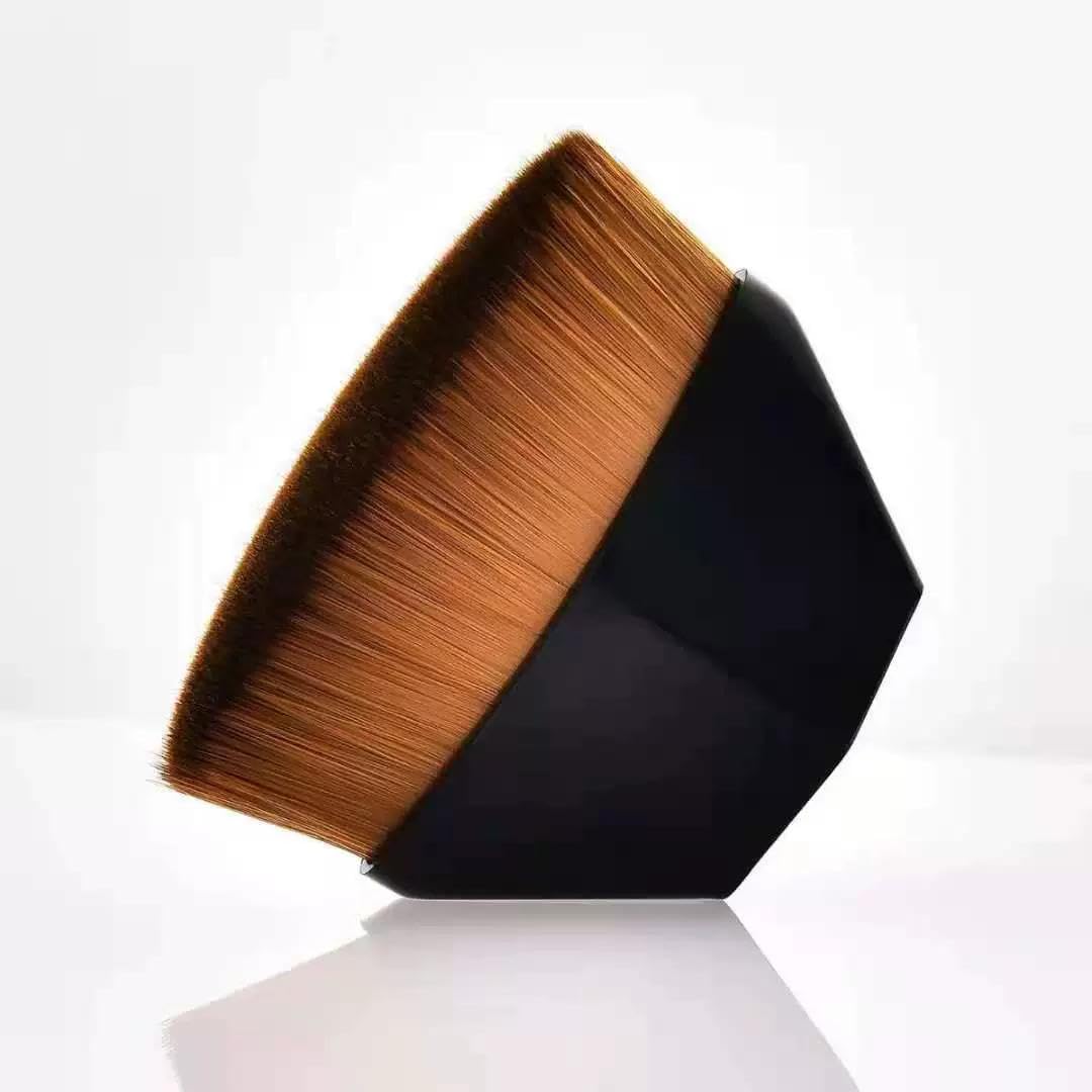 Majestique Foundation Brush For Face Makeup | Hexagon Kabuki Blending Brush For Face ~ Cream, Liquid, Power Blend Easily Flat To