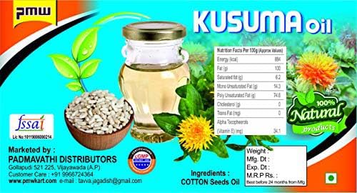 Pmw  Kusumaoil  Kardi Oil  Kusum Oil  Cold Pressed  For Beauty & Health  100 Ml