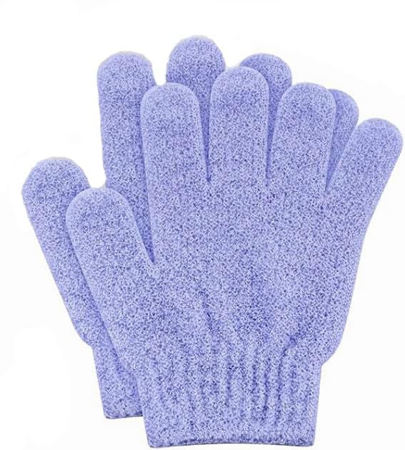 Inovera (Label) Exfoliating Bathing Hand Gloves For Womens & Mens  Dead Skin Body Scrubbing,DualSided Cleaning Bath Glove (Pur