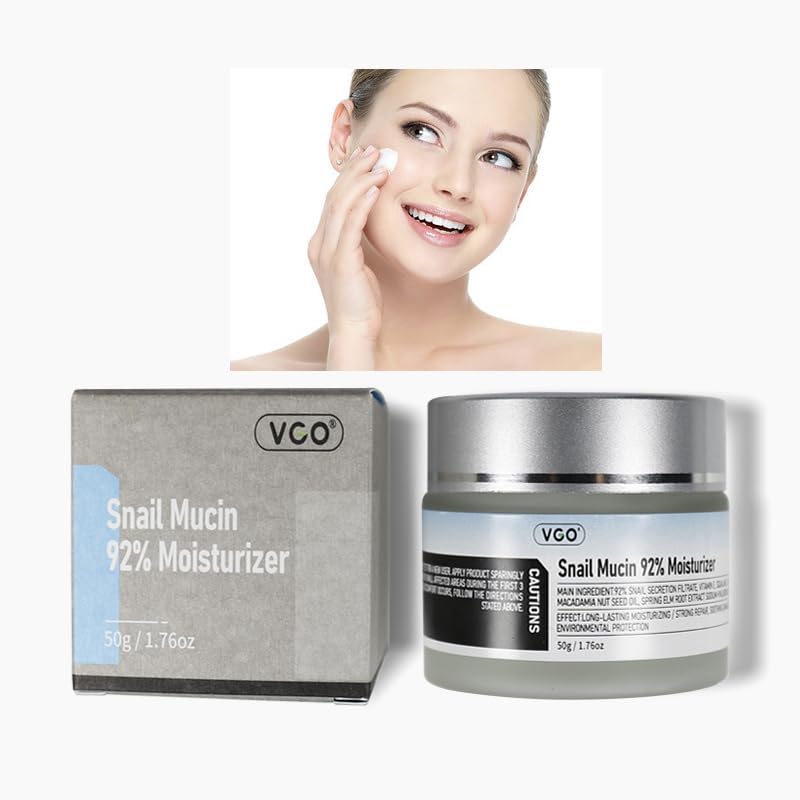 VGO Snail Mucin 92% Moisturizer Daily Face Moisturizer Hydrating Repair Face Gel Cream for Dry & Sensitive Skin, All Skin Types 
