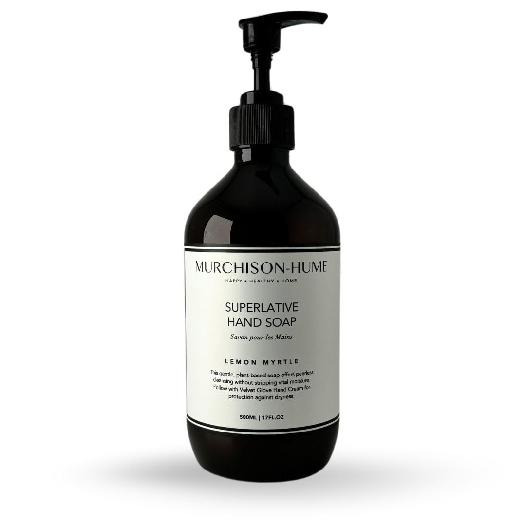 Murchison-Hume Luxury Vegan Hand Soap With Pump Dispenser, Moisturizing Hand Wash, Sls, Paraben & Cruelty-Free, 17Oz (Lemon Myrt